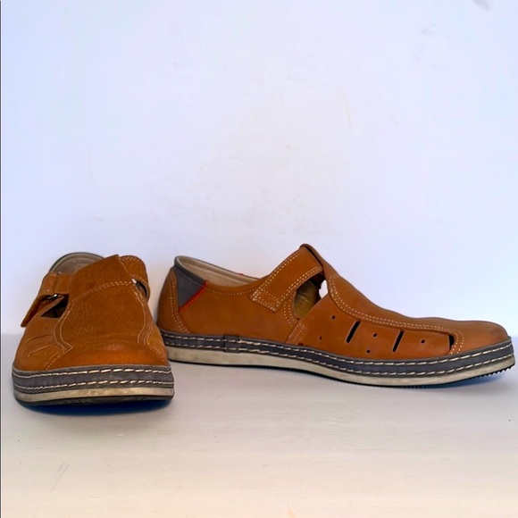 FLUCHOS Men's Brown Leather Strap‎ Casual Shoes MADE IN SPAIN Mens 10 (43) - Picture 2 of 8